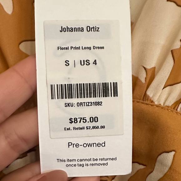 Johanna Ortiz Floral Orange and Cream Maxi Dress - Picture 11 of 12